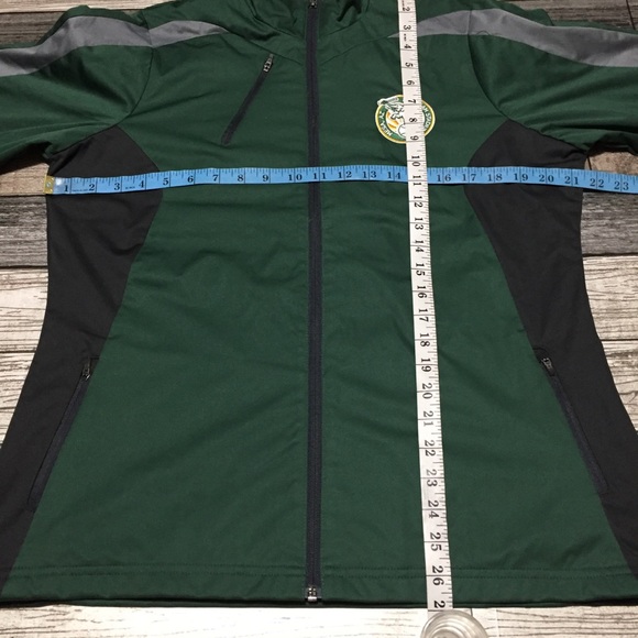 Antigua Oakland Athletics Jacket Women L Green Full Zip Hohokam Stadium Mesa AZ - Picture 2 of 8